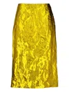 Gabriela Hearst Manuela Crushed Silk Slip Skirt In Gold