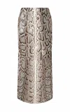 Gabriela Hearst Manuela Midi Skirt In Greyscale Inversa™ Snakeskin In Animal Print