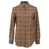 Gabriela Hearst Marcello Checked Shirt In Brown Cashmere In Multi