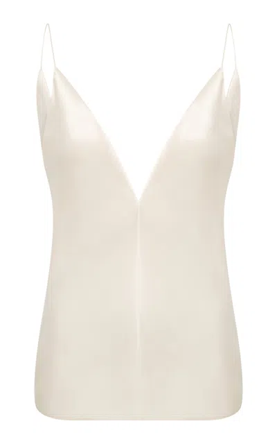 Gabriela Hearst Maria Silk Camisole Top In White