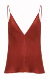 Gabriela Hearst Maria V-neck Silk Tank Top In Brown