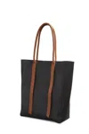 GABRIELA HEARST MARIANNE TOTE BAG IN BLACK & COGNAC LEATHER