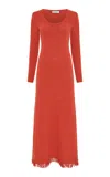 Gabriela Hearst Maribel Scoop-neck Cashmere Maxi Dress In Orange