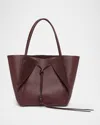 Gabriela Hearst Marija Folded Deerskin Leather Tote Bag In Burgundy
