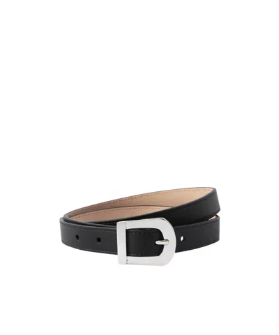 Gabriela Hearst Marija Leather Belt In Black