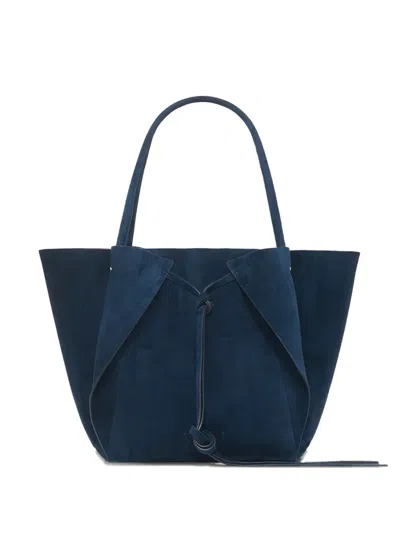 Gabriela Hearst Marija Leather Tote Bag In Blue
