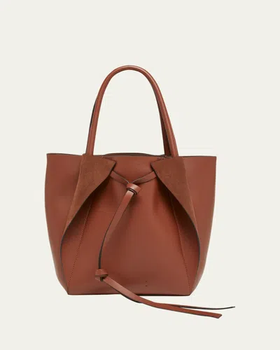 Gabriela Hearst Marija Small Wing Fold Leather Tote Bag In Brown