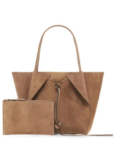 Gabriela Hearst Marija Suede Tote Bag In Blue