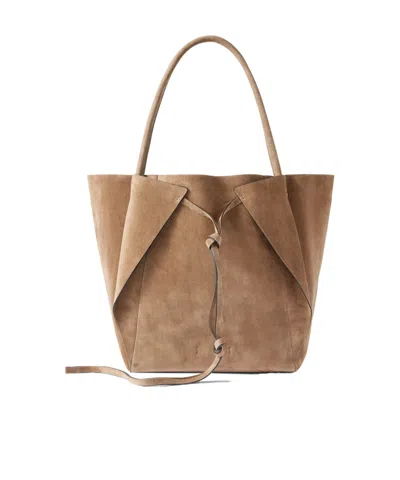 Gabriela Hearst Marija Tasseled Suede Tote In Brown