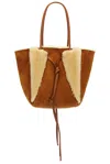 Gabriela Hearst Marija Shearling And Suede Tote Bag In Brown