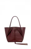 Gabriela Hearst Marija Tote Bag In Bordeaux Textured Leather In Burgundy