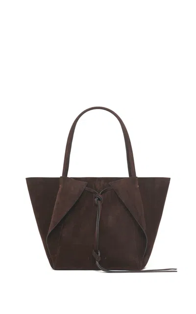 Gabriela Hearst Marija Tote Bag In Dark Brown Suede