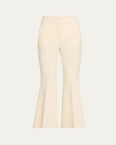 Gabriela Hearst Marsh Flared Wool Pants In Ivory