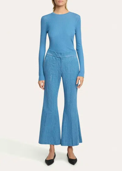 GABRIELA HEARST MARSH PANT IN LIGHT BLUE DENIM