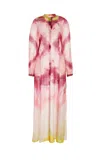 Gabriela Hearst Massey Dress In Multi Tie Dye Cashmere In Multi