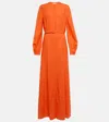 Gabriela Hearst Massey Linen Maxi Dress In Spice