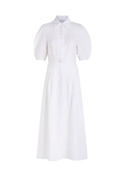 GABRIELA HEARST GABRIELA HEARST MAUDE DARTED LINEN MIDI SHIRT DRESS