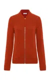 Gabriela Hearst Maxime Zip-up Cashmere Jacket In Orange