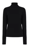 Gabriela Hearst Meret Open-knit Wool And Silk-blend Turtleneck Top In Black