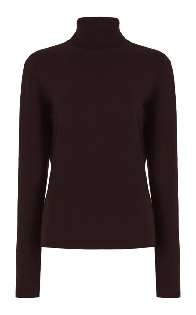 Gabriela Hearst May Knit Turtleneck In Chocolate Cashmere Wool