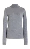 Gabriela Hearst May Knit Turtleneck In Heather Grey Merino Wool Cashmere In Heather Grey
