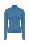 Gabriela Hearst May Wool-cashmere Turtleneck Top In Sky
