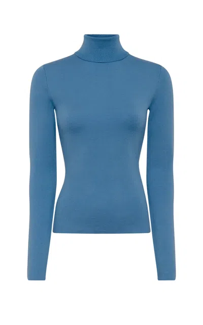 GABRIELA HEARST MAY KNIT TURTLENECK IN SKY MERINO WOOL CASHMERE