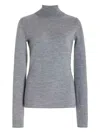 Gabriela Hearst May Knit Turtleneck In Heather Grey Merino Wool Cashmere In Gray