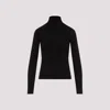 Gabriela Hearst May Wool, Cashmere And Silk Turtleneck Sweater In Blk Black