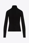 Gabriela Hearst May Wool, Cashmere And Silk Turtleneck Sweater In Black