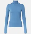 Gabriela Hearst May Wool-cashmere Turtleneck Top In Blue