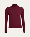 Gabriela Hearst May Wool Cashmere Turtleneck In Bordeaux
