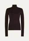Gabriela Hearst May Knit Turtleneck In Chocolate Cashmere Wool In Chocolate