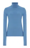 Gabriela Hearst May Wool-cashmere Turtleneck Top In Sky