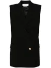 Gabriela Hearst Mayte Double-breasted Silk And Wool-blend Vest In Black