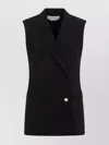 Gabriela Hearst Mayte Double-breasted Silk And Wool-blend Vest In Black