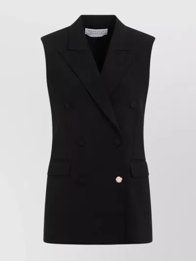 GABRIELA HEARST MAYTE SILK WOOL BLEND DOUBLE-BREASTED VEST