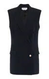 Gabriela Hearst Mayte Vest In Black Silk Wool Cady In Black