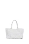 GABRIELA HEARST MCEWAN TOTE BAG IN IVORY LEATHER WITH COTTON MACRAME