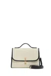 Gabriela Hearst Medium Leonora Flap Bag In Beige Linen In Beige