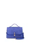Gabriela Hearst Medium Leonora Flap Bag In Cobalt Suede In Cobalt