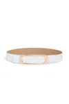 Gabriela Hearst Medium Timon Reversible Belt In Ivory & Nude Leather In Ivory/nude