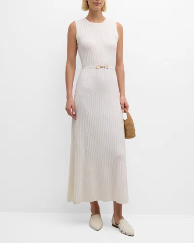 Gabriela Hearst Meier Knit Dress In Ivory Merino Wool Cashmere