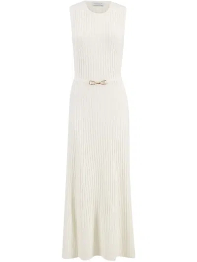 Gabriela Hearst Meier Knit Dress In Ivory Merino Wool Cashmere