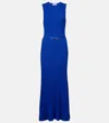 Gabriela Hearst Womens Cobalt Meier Ribbed Wool Knitted Maxi Dress Xs In Blue