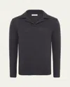 Gabriela Hearst Aled Knit Polo In Charcoal Cashmere In Gray