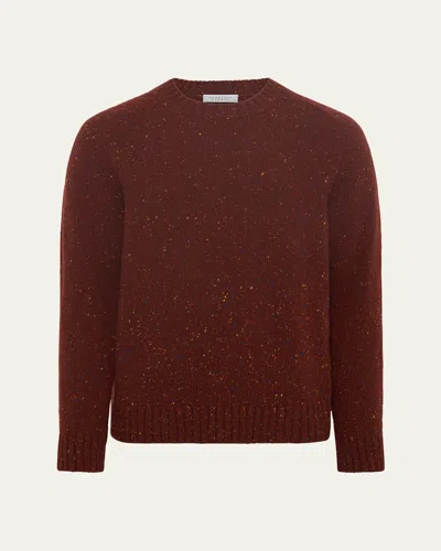 Gabriela Hearst Men's Daniel Cashmere Crewneck Sweater In Burgundy