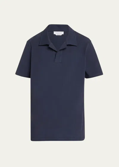 Gabriela Hearst Jaime Cotton Polo Shirt In Navy