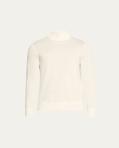 Gabriela Hearst Men's Jermaine Merino Wool Knit Turtleneck Sweater In Navy