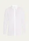 Gabriela Hearst Men's Nicolas Linen Sport Shirt In White